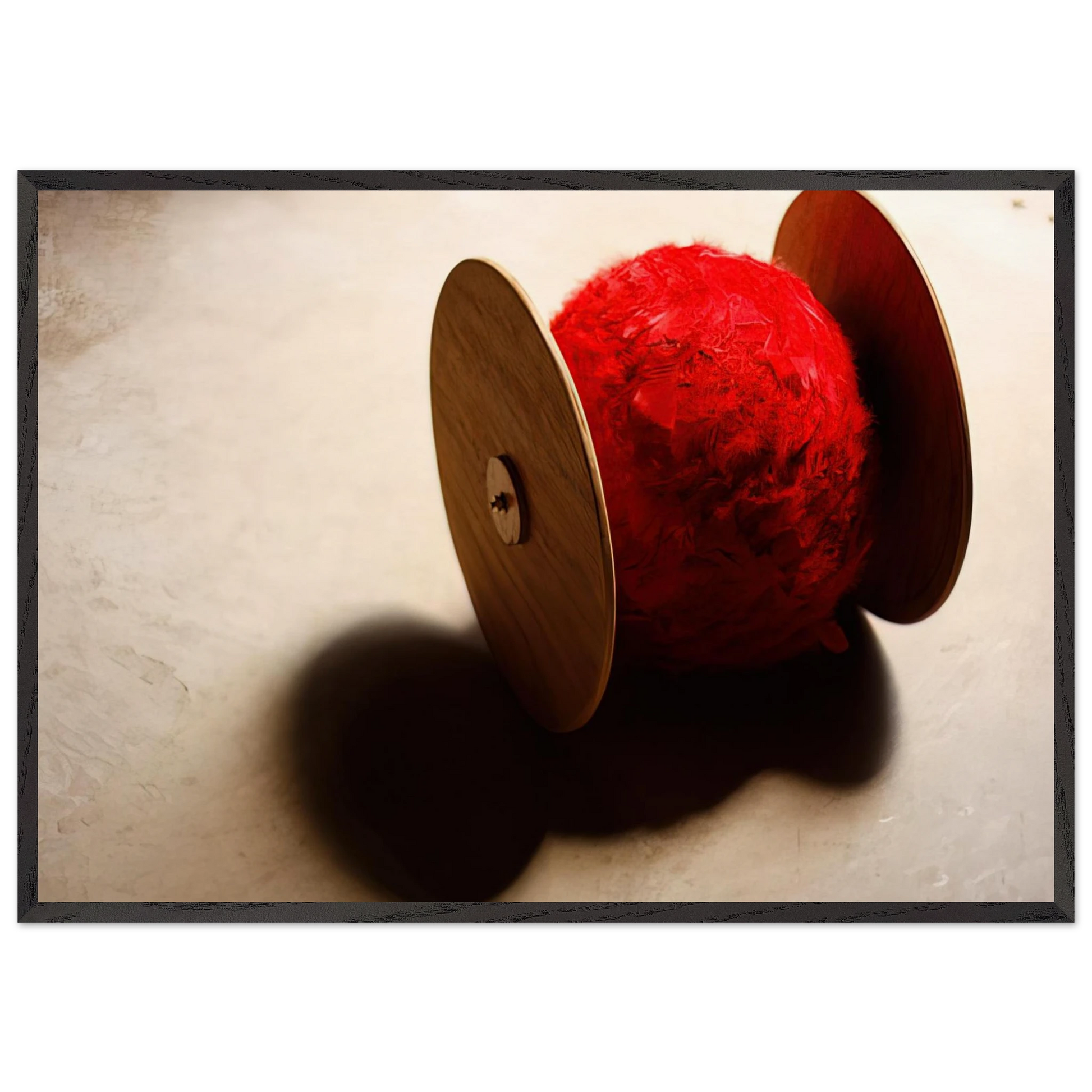 Wheels with ball - 2001 - Lygia Pape Framed Art Print – Black Wooden Frame - Default Title - -Framed Art Print