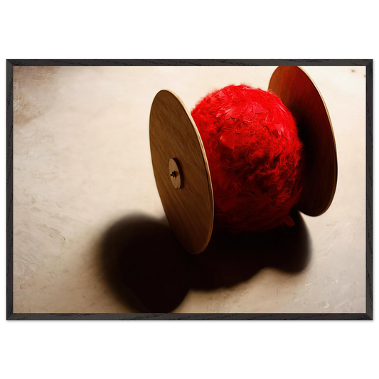 Wheels with ball - 2001 - Lygia Pape Framed Art Print – Black Wooden Frame - Default Title - -Framed Art Print