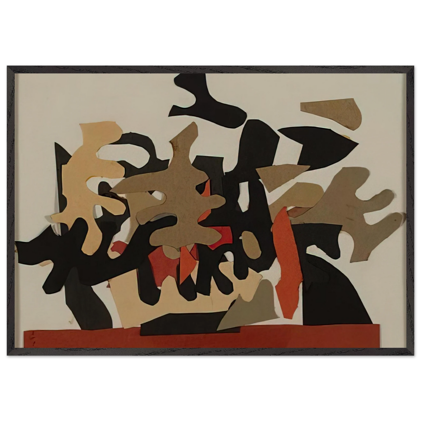 Red Boat - 1964 - Robert Goodnough Framed Art Print – Black Wooden Frame - Default Title - -Framed Art Print