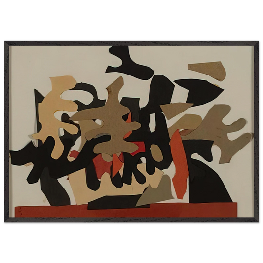 Red Boat - 1964 - Robert Goodnough Framed Art Print – Black Wooden Frame - Default Title - -Framed Art Print