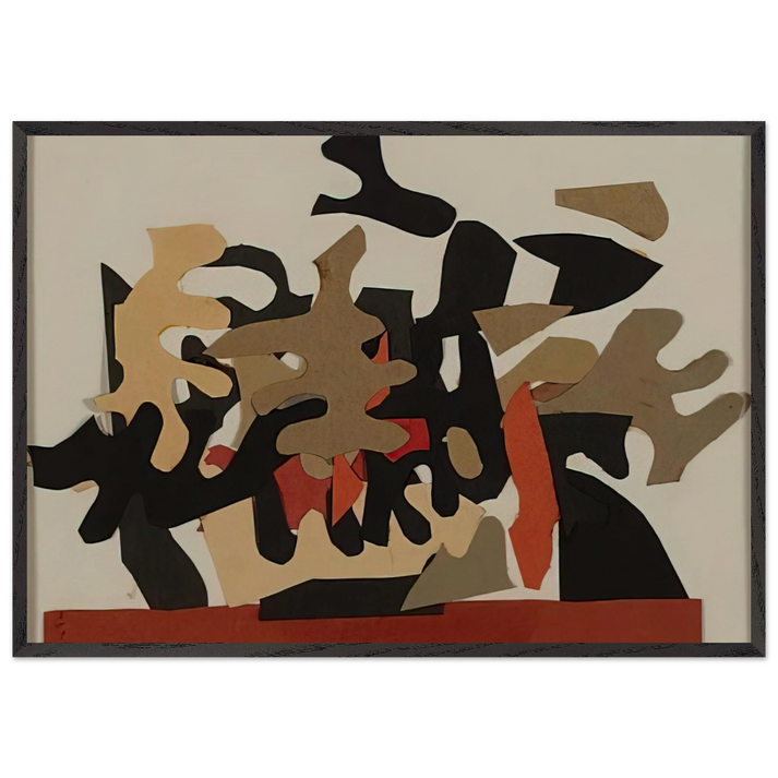 Red Boat - 1964 - Robert Goodnough 70x100 cm / 28x40 inches Framed Art Print – Black Wooden Frame