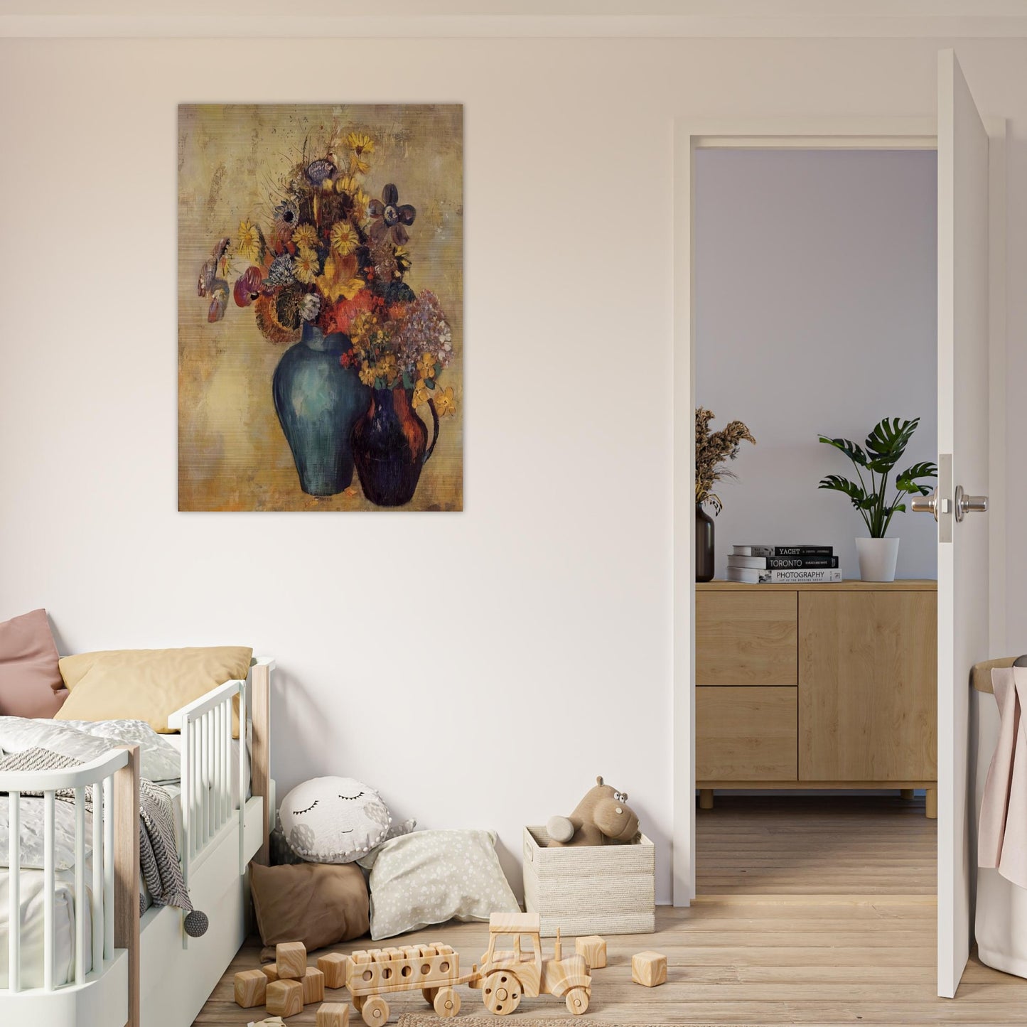 FLOWERS 1 - Odilon Redon Brushed Aluminum Print - 70x100 cm / 28x40 inches | Odilon Redon Aluminum Print | Odilon Redon Prints