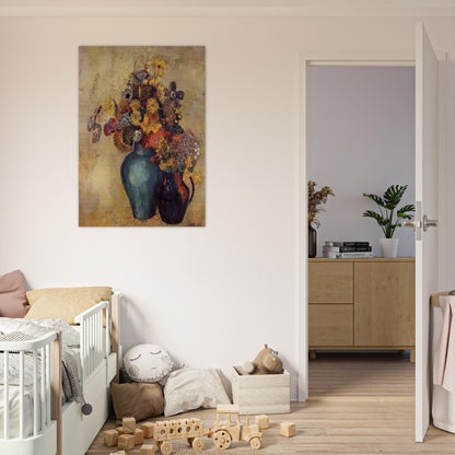 FLOWERS 1 - Odilon Redon Brushed Aluminum Print - 70x100 cm / 28x40 inches | Odilon Redon Aluminum Print | Odilon Redon Prints