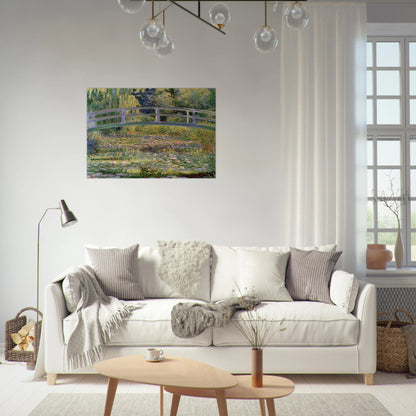 The Japanese Bridge The Water-Lily Pond - claude monet Brushed Aluminum Print - 70x100 cm / 28x40 inches | claude monet Aluminum Print | claude monet Prints