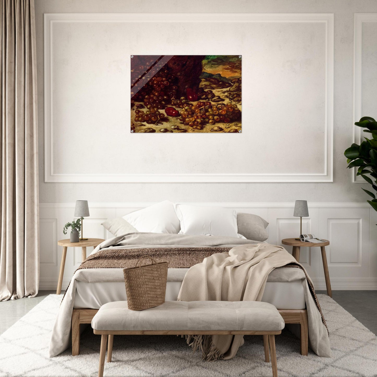 STILL LIFE WITH ROCKY LANDSCAPE 1942 - Giorgio de Chirico Acrylic Print - 70x100 cm / 28x40″ inches | Giorgio de Chirico Wall Art | Giorgio de Chirico Prints