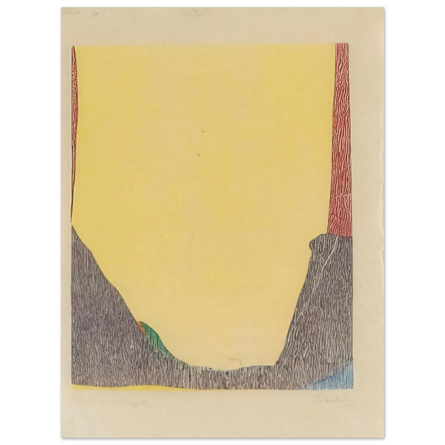 Helen Frankenthaler - East and Beyond - 1973 Wall art - 15x20 cm / 6x8 inches - Premium Wooden Framed Poster With Fine Art Paper - Black frame