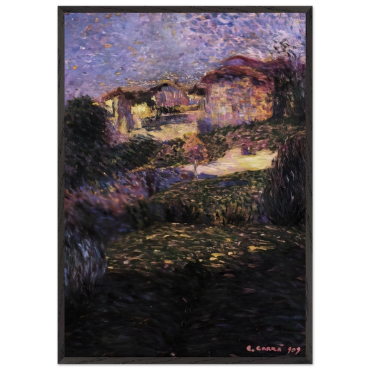 PAESAGGIO 1909 - Carlo Carra Framed Art Print – Black Wooden Frame - Default Title - -Framed Art Print