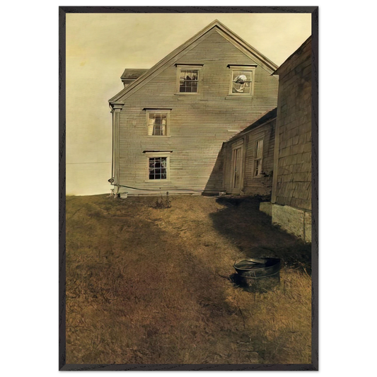 WEATHERSIDE - Andrew Wyeth Framed Art Print – Black Wooden Frame - Default Title - -Framed Art Print