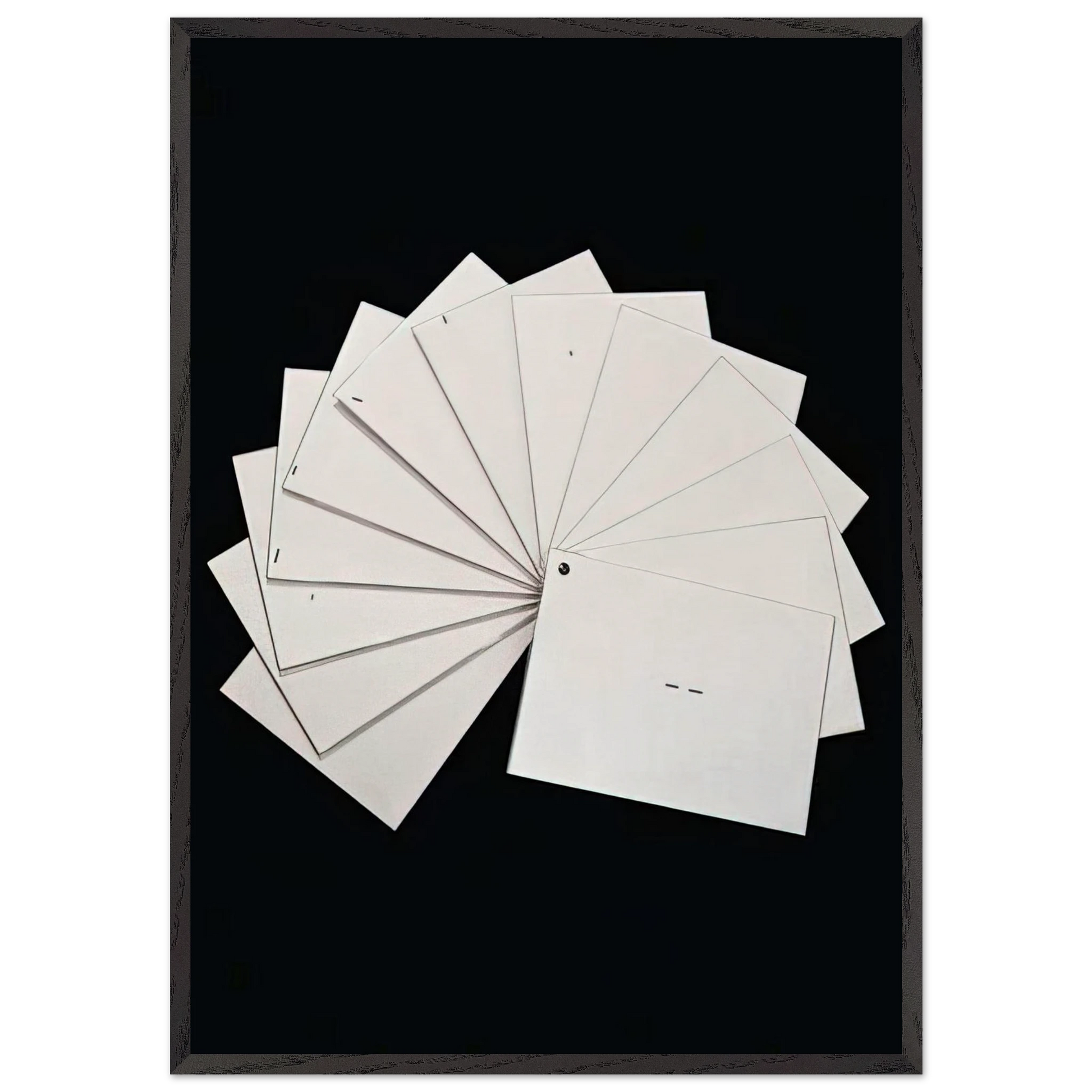 Untitled from Cadernos Series - 1971 - Mira Schendel Framed Art Print – Black Wooden Frame - Default Title - -Framed Art Print