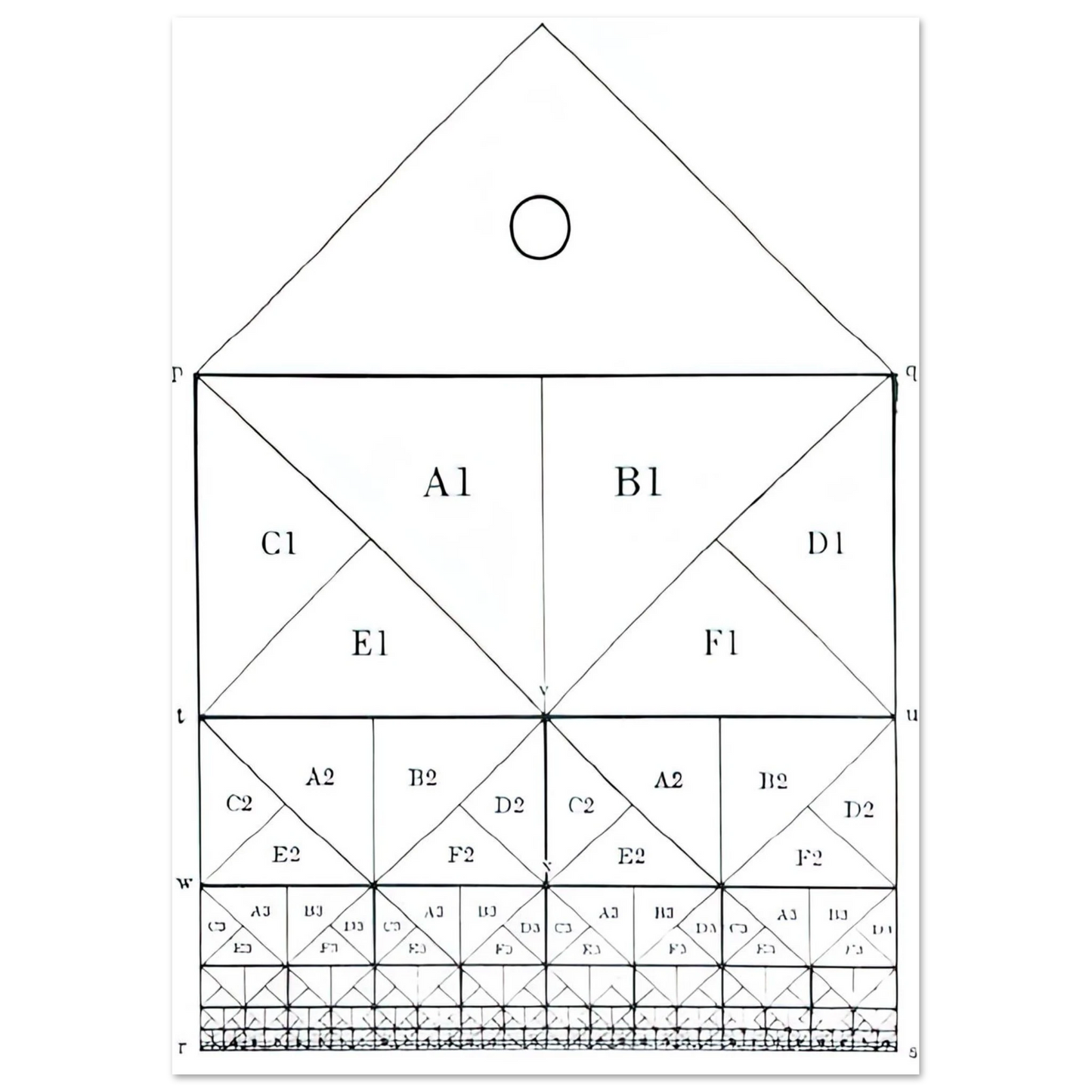 MC Escher - SCHEME Wall Art - 21x29.7 cm / 8x12" - Premium Wooden Framed Poster With Fine Art Paper - White frame