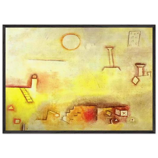RECONSTRUCTING 1926 - Paul Klee 70x100 cm / 28x40 inches Framed Art Print – Black Wooden Frame