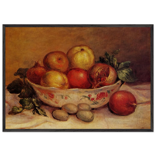 Still Life with Pomegranates - Pierre-Auguste Renoir Framed Art Print – Black Wooden Frame - Default Title - -Framed Art Print
