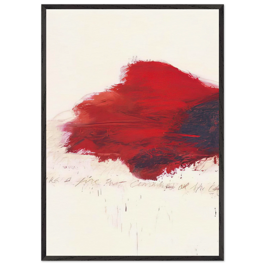 Fifty Days at Iliam The Fire that Consumes All before It - Cy Twombly Framed Art Print – Black Wooden Frame - Default Title - -Framed Art Print