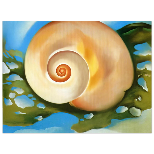 Georgia O'Keeffe - Pink Shell with Seaweed Fine Art Poster - 13x18 cm / 5x7 inches