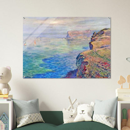 Cliff at Grainval near Fecamp - claude monet Acrylic Print - 70x100 cm / 28x40″ inches