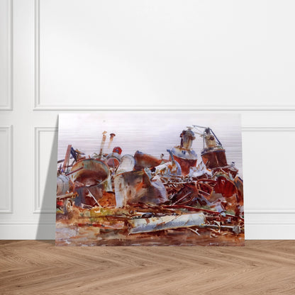 A Wrecked Sugar Refinery - John Singer Sargent Brushed Aluminum Print - 70x100 cm / 28x40 inches | John Singer Sargent Aluminum Print | John Singer Sargent Prints