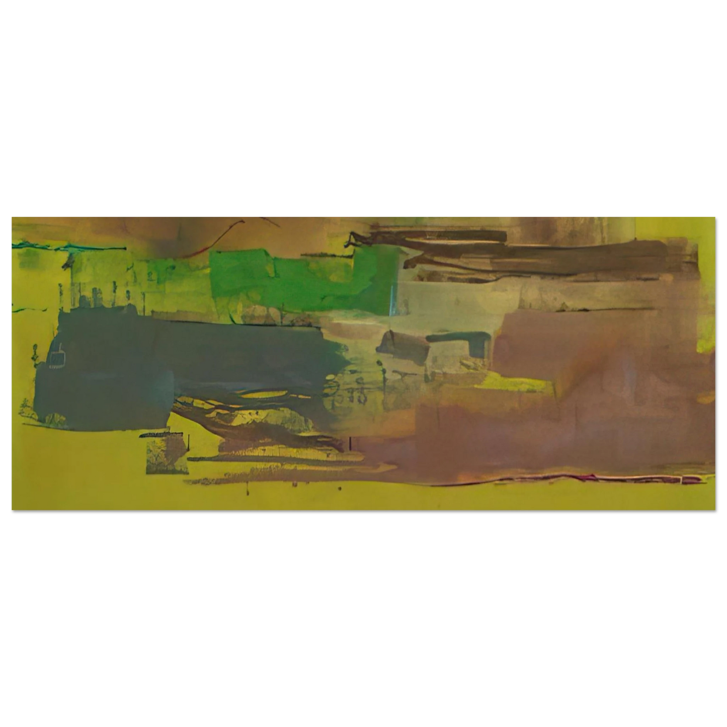 Helen Frankenthaler - August Deep - 1978 Wall art - 21x29.7 cm / 8x12" - Premium Wooden Framed Poster With Fine Art Paper - Wood frame