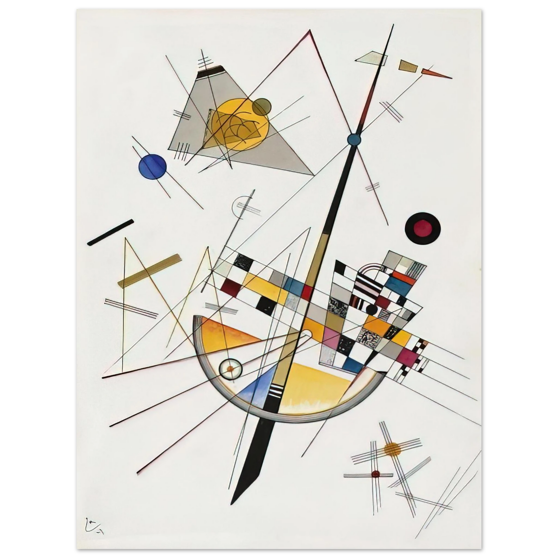 Wassily Kandinsky - DELICATE TENSION NO 85 1923 Fine Art Poster - Default Title