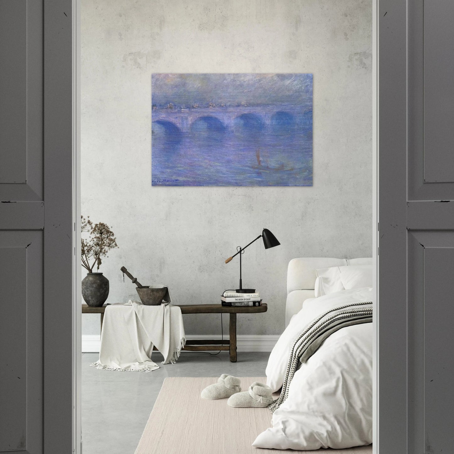 Waterloo Bridge in the Fog - claude monet Brushed Aluminum Print - 70x100 cm / 28x40 inches | claude monet Aluminum Print | claude monet Prints