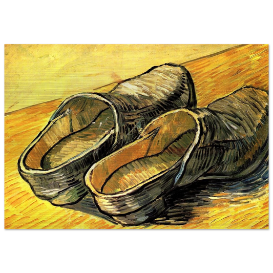 A Pair of Leather Clogs - Vincent van Gogh Brushed Aluminum Print - 70x100 cm / 28x40 inches | Vincent van Gogh Aluminum Print | Vincent van Gogh Prints