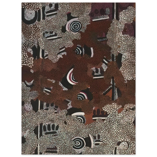 Clifford Possum Tjapaltjarri - Bush Fire II - 1972 Fine Art Poster - Default Title