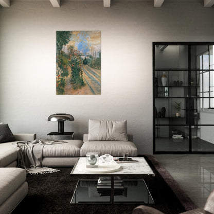 Arriving at Montegeron - claude monet Brushed Aluminum Print - 70x100 cm / 28x40 inches | claude monet Aluminum Print | claude monet Prints