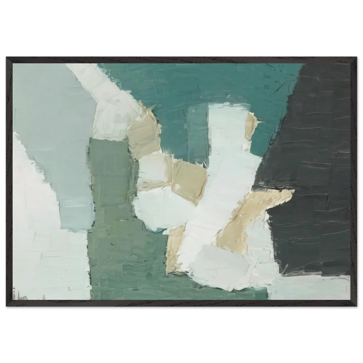 Composition - 1949 - Nicolas de Stael 70x100 cm / 28x40 inches Framed Art Print – Black Wooden Frame