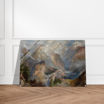 Morning in the Sierras, Nevada - Thomas Moran Acrylic Print - 70x100 cm / 28x40″ inches