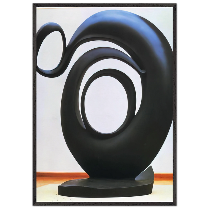 Abstraction N1 - Georgia OKeeffe 70x100 cm / 28x40 inches Framed Art Print – Black Wooden Frame