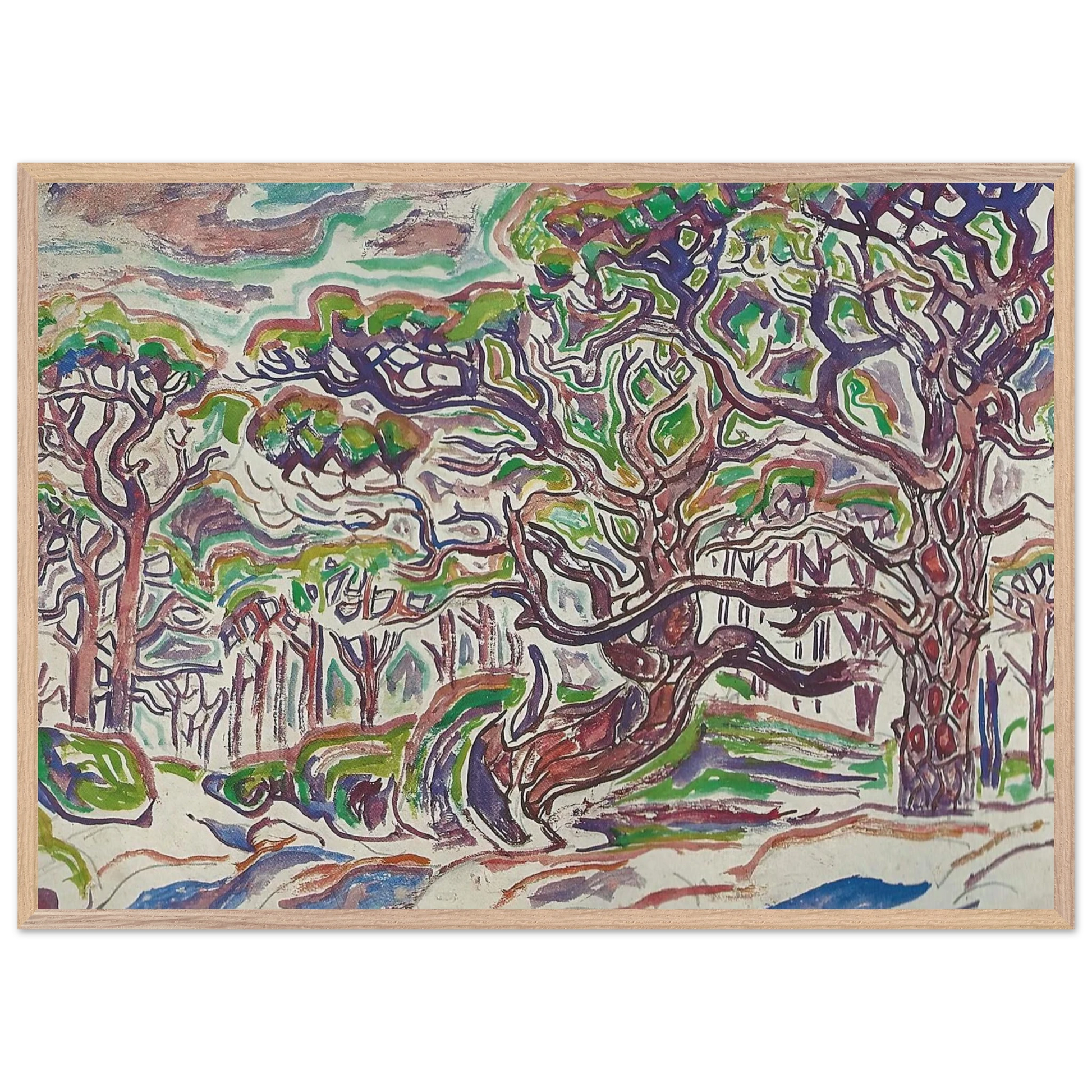 Walter Inglis Anderson - Walter Anderson Wall art - 70x100 cm / 28x40 Inches - Premium Wooden Framed Poster With Fine Art Paper - White frame