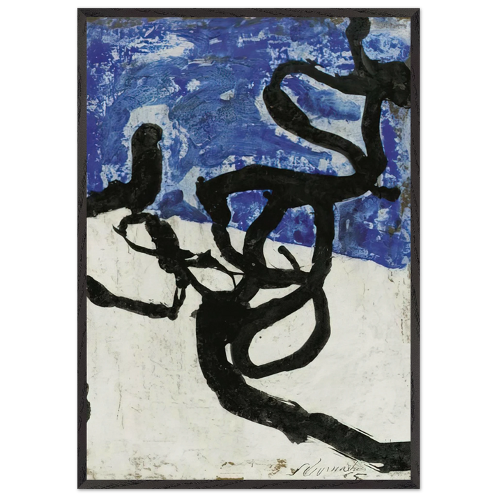 Untitled - Tachisme N6 - Emil Schumacher 70x100 cm / 28x40 inches Framed Art Print – Black Wooden Frame
