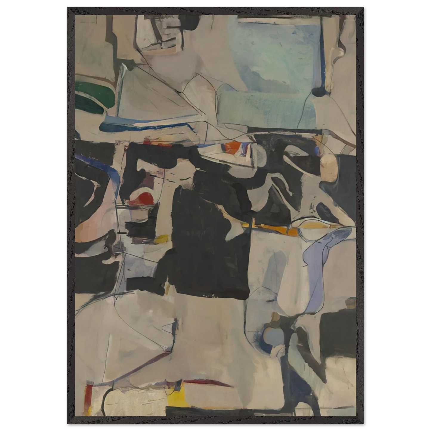 Urbana 6 - Richard Diebenkorn Framed Art Print – Black Wooden Frame - Default Title - -Framed Art Print