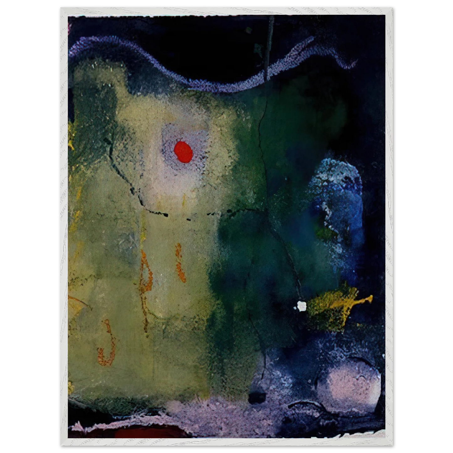 Helen Frankenthaler - The Other Side of the Moon - 1995 Wall art - A3 (29.7 x 42  cm) - Premium Wooden Framed Poster With Fine Art Paper - Wood frame