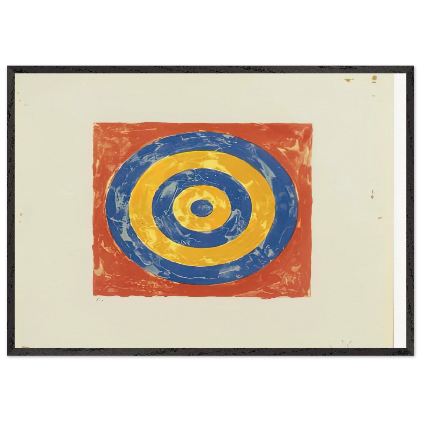 TARGET UNIVERSAL LIMITED ART EDITIONS 35 - Jasper Johns Framed Art Print – Black Wooden Frame - Default Title - -Framed Art Print
