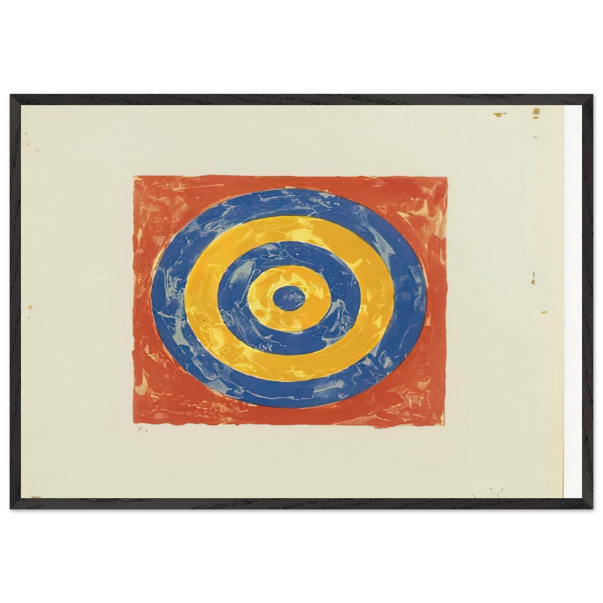TARGET UNIVERSAL LIMITED ART EDITIONS 35 - Jasper Johns Framed Art Print – Black Wooden Frame - Default Title - -Framed Art Print