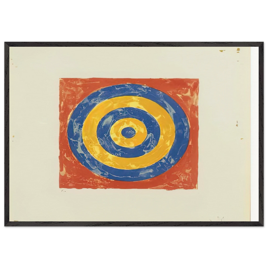 TARGET UNIVERSAL LIMITED ART EDITIONS 35 - Jasper Johns Framed Art Print – Black Wooden Frame - Default Title - -Framed Art Print