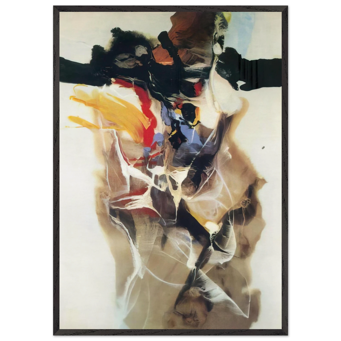 Phenomena High Octane - 1960 - Paul Jenkins Framed Art Print – Black Wooden Frame - Default Title - -Framed Art Print