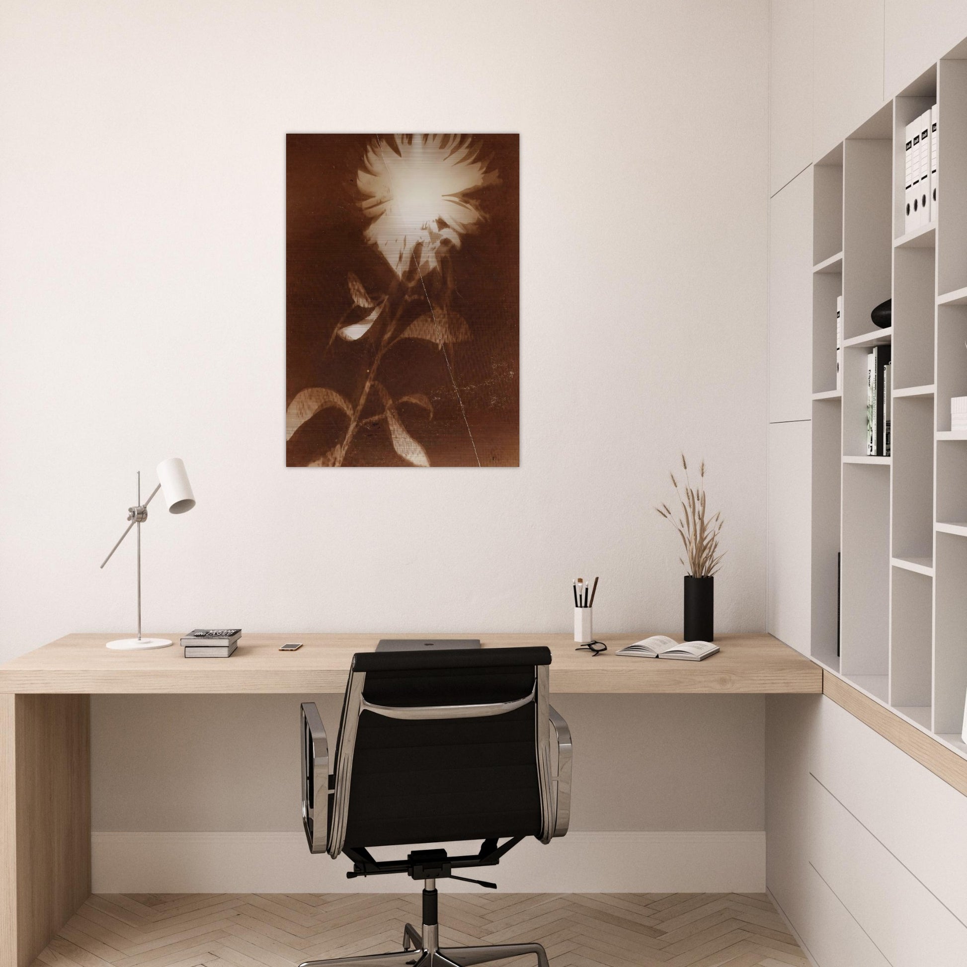 Untitled [flower] - Laszlo Moholy-Nagy Brushed Aluminum Print - 70x100 cm / 28x40 inches | Laszlo Moholy-Nagy Aluminum Print | Laszlo Moholy-Nagy Prints