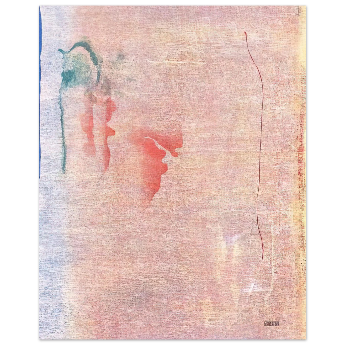 Helen Frankenthaler - Cedar Hill - 1983 Wall art - 30x40 cm / 12x16 inches - Premium Wooden Framed Poster With Fine Art Paper - Black frame