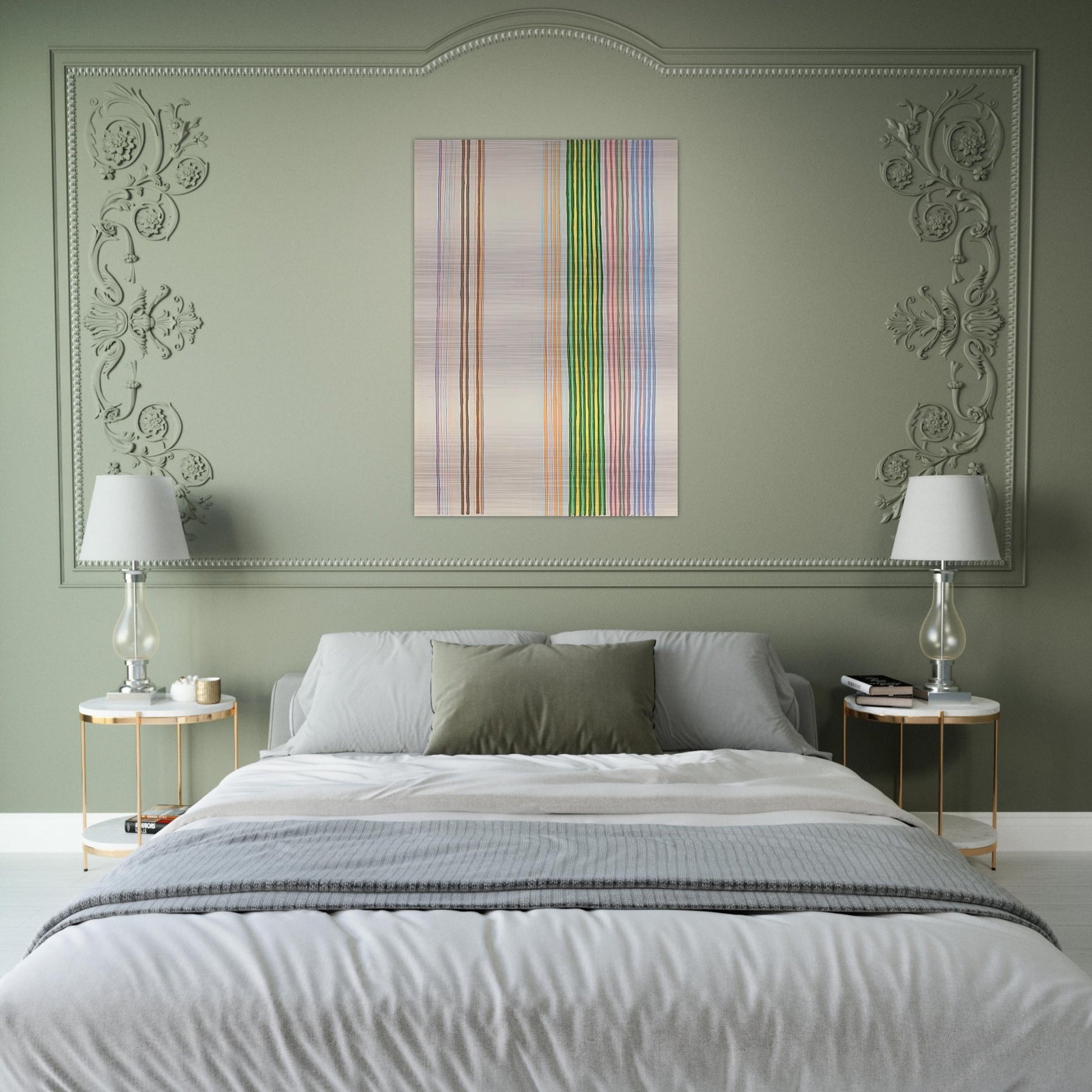 Royal Curtain - 1980 - Gene Davis Brushed Aluminum Print - 70x100 cm / 28x40 inches | Gene Davis Aluminum Print | Gene Davis Prints