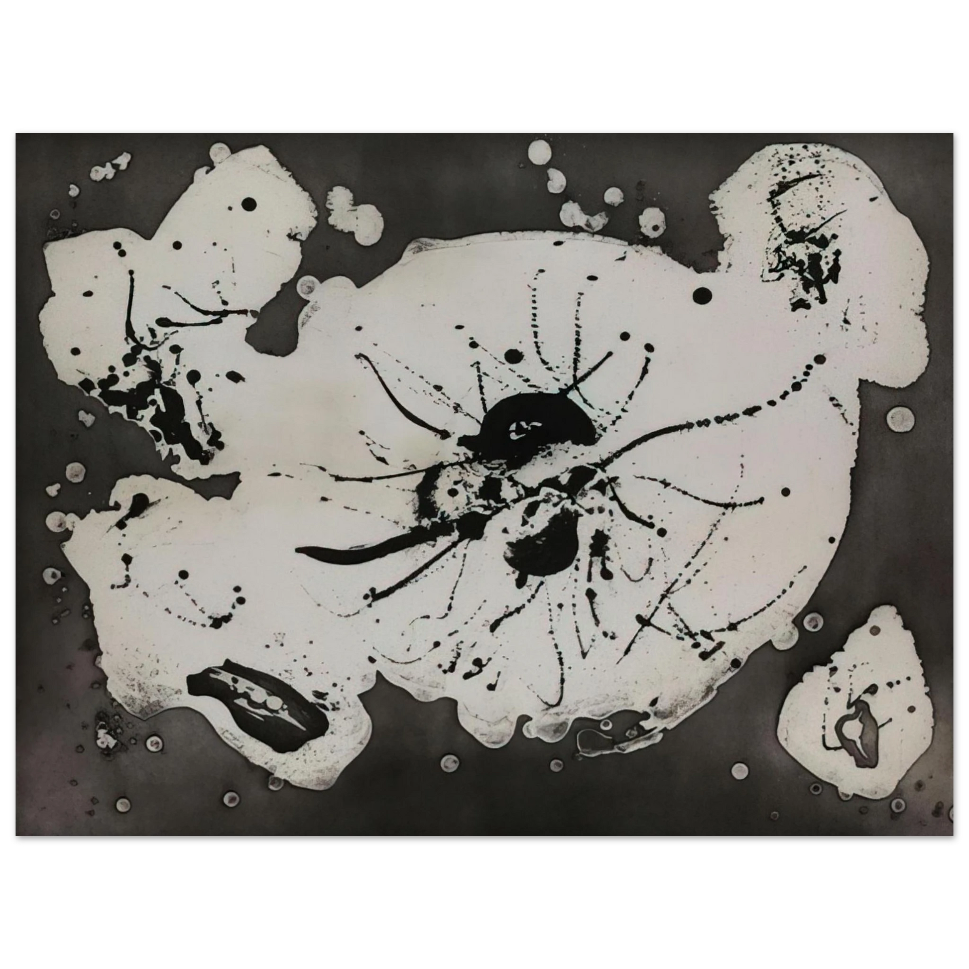 Sam Francis - Black Smudge Fine Art Poster - Default Title