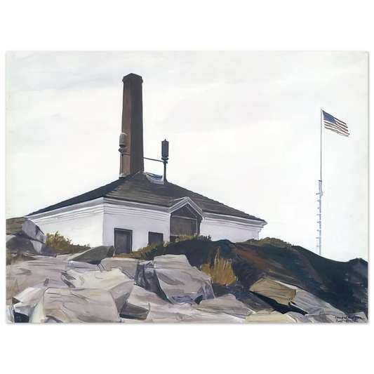 Edward Hopper - House of the Foghorn, I Fine Art Poster - 13x18 cm / 5x7 inches