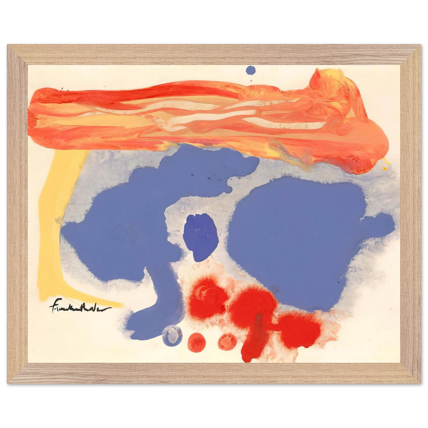 Helen Frankenthaler - Summerscene, Provincetown - 1961 Wall art - 27x35 cm / 11x14 inches - Fine Art Poster - -