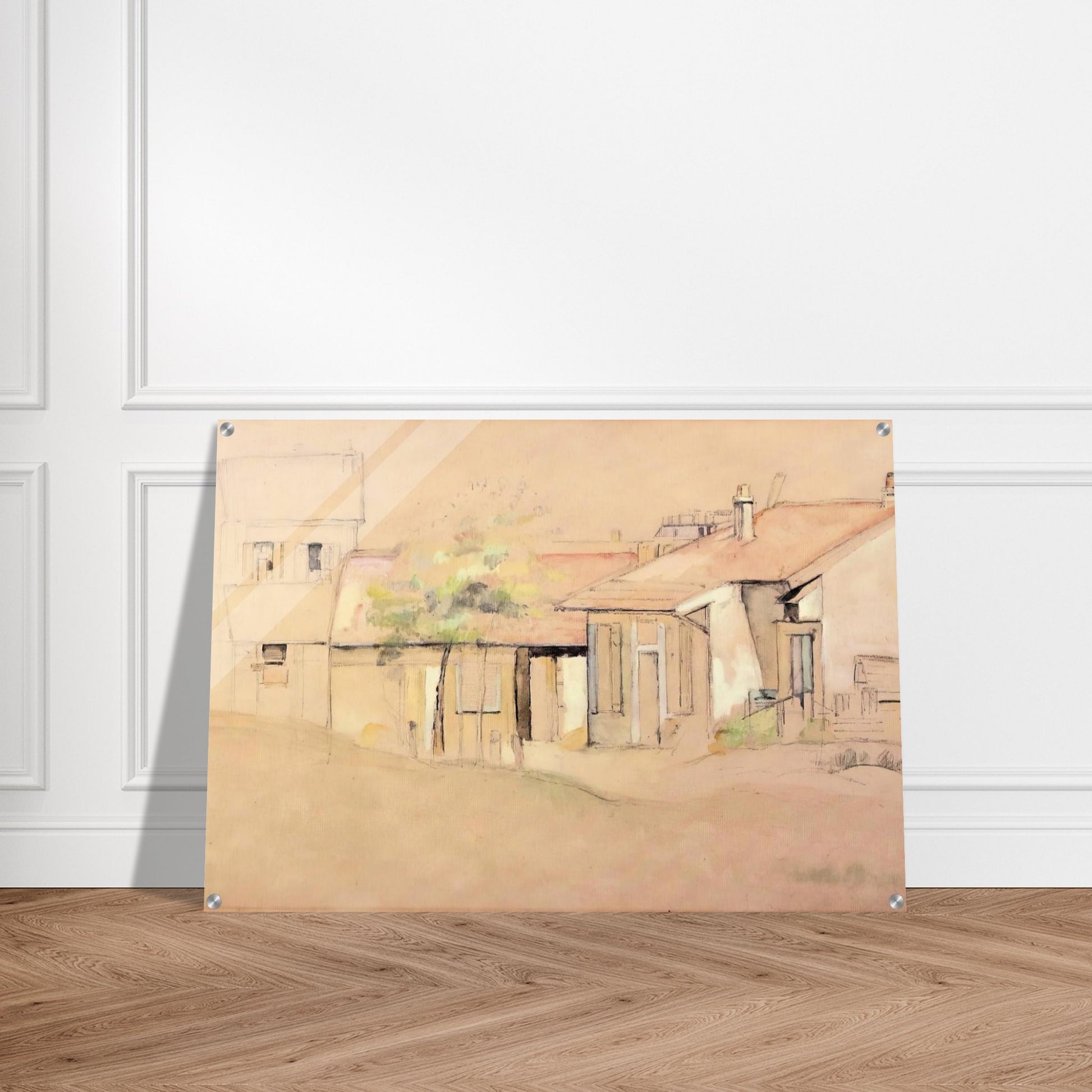 Cottages - Paul Cézanne Acrylic Print - 70x100 cm / 28x40″ inches