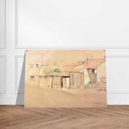 Cottages - Paul Cézanne Acrylic Print - 70x100 cm / 28x40″ inches