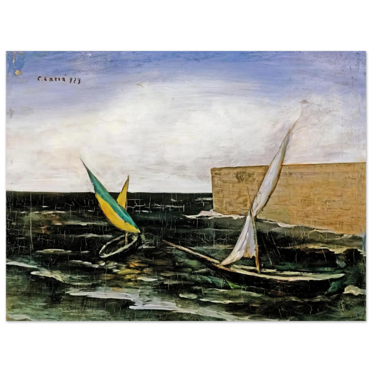 Carlo Carra - VELE NEL PORTO Fine Art Poster - Default Title
