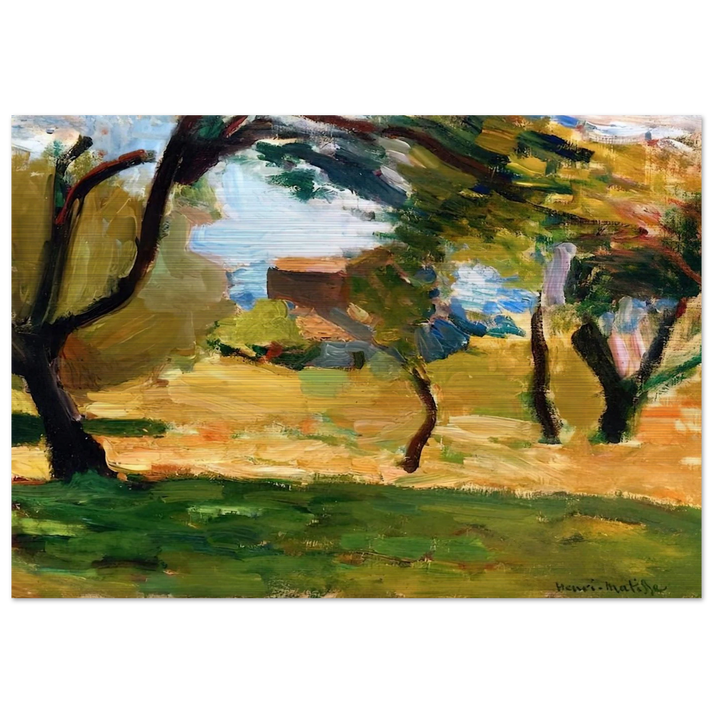 CORSICAN LANDSCAPE 1898 1 - Henri Matisse Brushed Aluminum Print - 70x100 cm / 28x40 inches | Henri Matisse Aluminum Print | Henri Matisse Prints