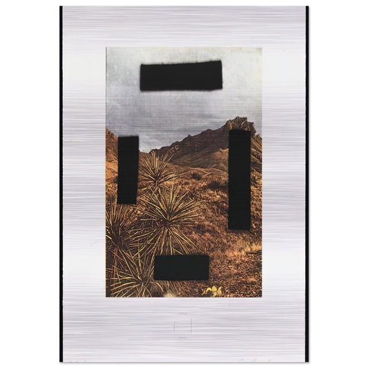 NOOSE AROUND YOUR NECK COUNTRY CITYSCAPES SERIES 2001 - Edward Ruscha Brushed Aluminum Print - 70x100 cm / 28x40 inches | Edward Ruscha Aluminum Print | Edward Ruscha Prints