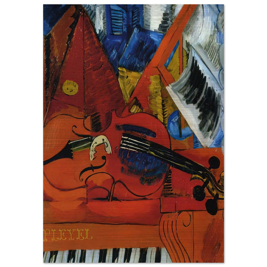 THE VIOLIN 1916 - Raoul Dufy Brushed Aluminum Print - 70x100 cm / 28x40 inches | Raoul Dufy Aluminum Print | Raoul Dufy Prints