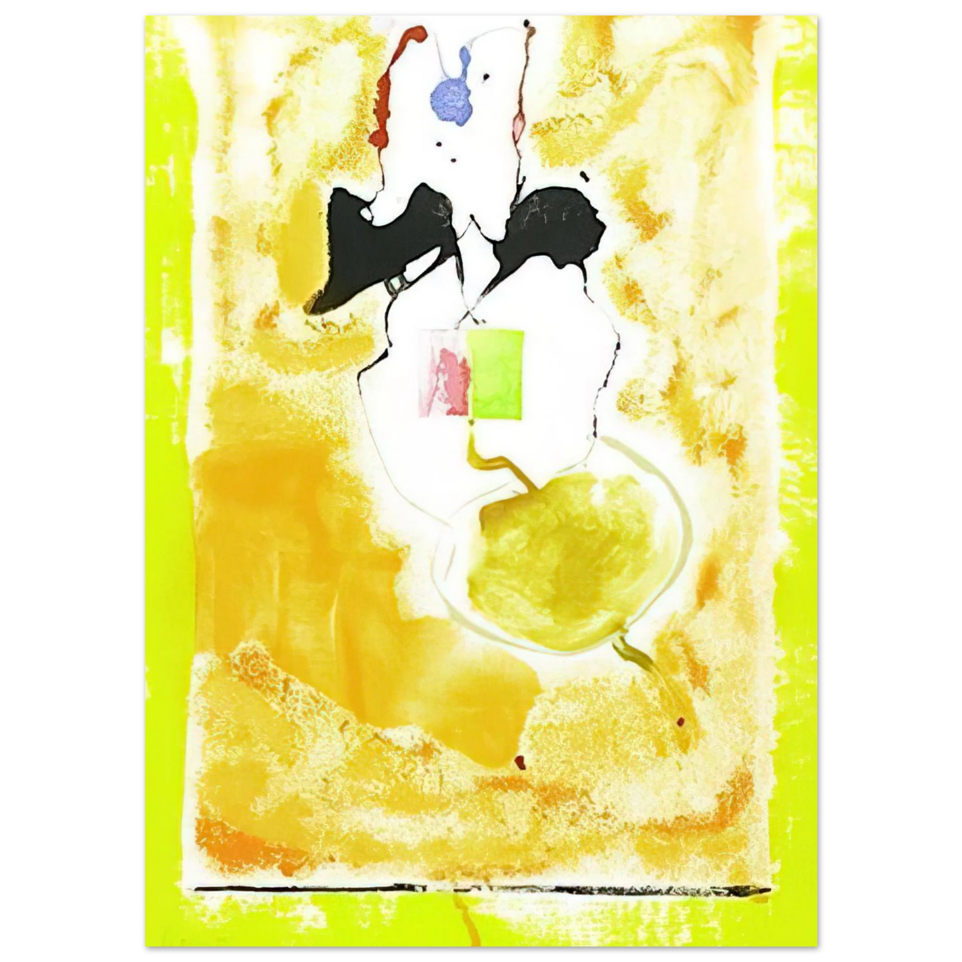Helen Frankenthaler - Solar Imp - 2001 Wall art - 40x50 cm / 16x20 inches - Premium Wooden Framed Poster With Fine Art Paper - White frame